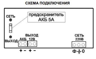 Схема подключения РАПАН-40 исп.17