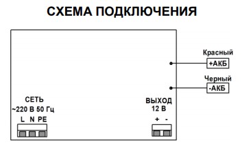 Схема подключения ББП РАПАН-30П