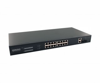 OSNOVO SW-61622/B(270W) PoE коммутатор Fast Ethernet на 18 портов фото