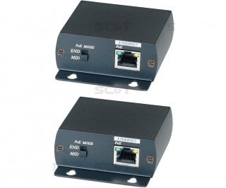 SC&T IP01P комплект удлинителя для передачи сигнала Ethernet и питания PoE фото