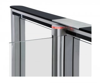 PERCo-ST-01 с крышками из закал. стекла с центр. вставкой из нерж. стали со створками 575 мм фото
