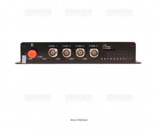OSNOVO RA-H4/1F оптический приёмник 4 каналов видео HDCVI/HDTVI/AHD/CVBS по одномодовому оптоволокну фото