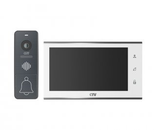 CTV-DP4707IP комплект видеодомофона с вызывной панелью (видеодомофон белый, вызывная панель графит) фото