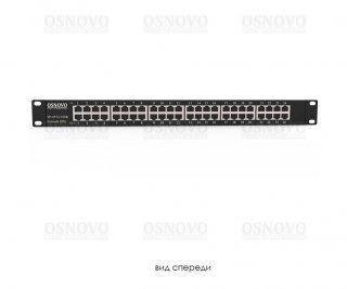 OSNOVO SP-IP24/100R устройство грозозащиты для локальной вычислительной сети (скорость до 100 Мбит/с) на 24 порта фото